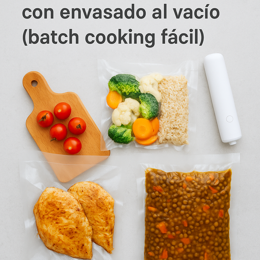 🥗 Cómo planificar comidas semanales con envasado al vacío (batch cooking fácil)